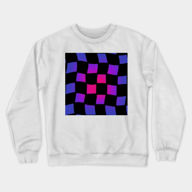 Checker Board - Bi Pride Crewneck Sweatshirt by JuneNostalgia